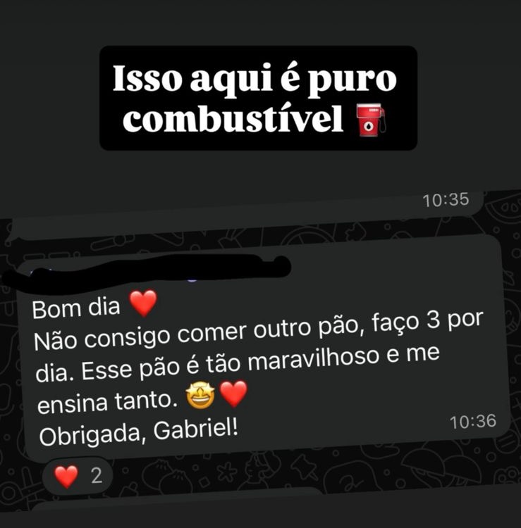Depoimento de aluna — faço 3 pães por dia, esse pão me ensina tanto
